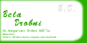 bela drobni business card